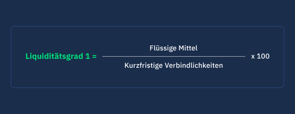 Liquiditätsgrad 1 Berechnung