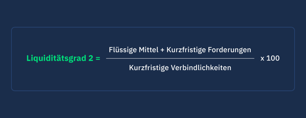 Liquiditätsgrad 2 Berechnung