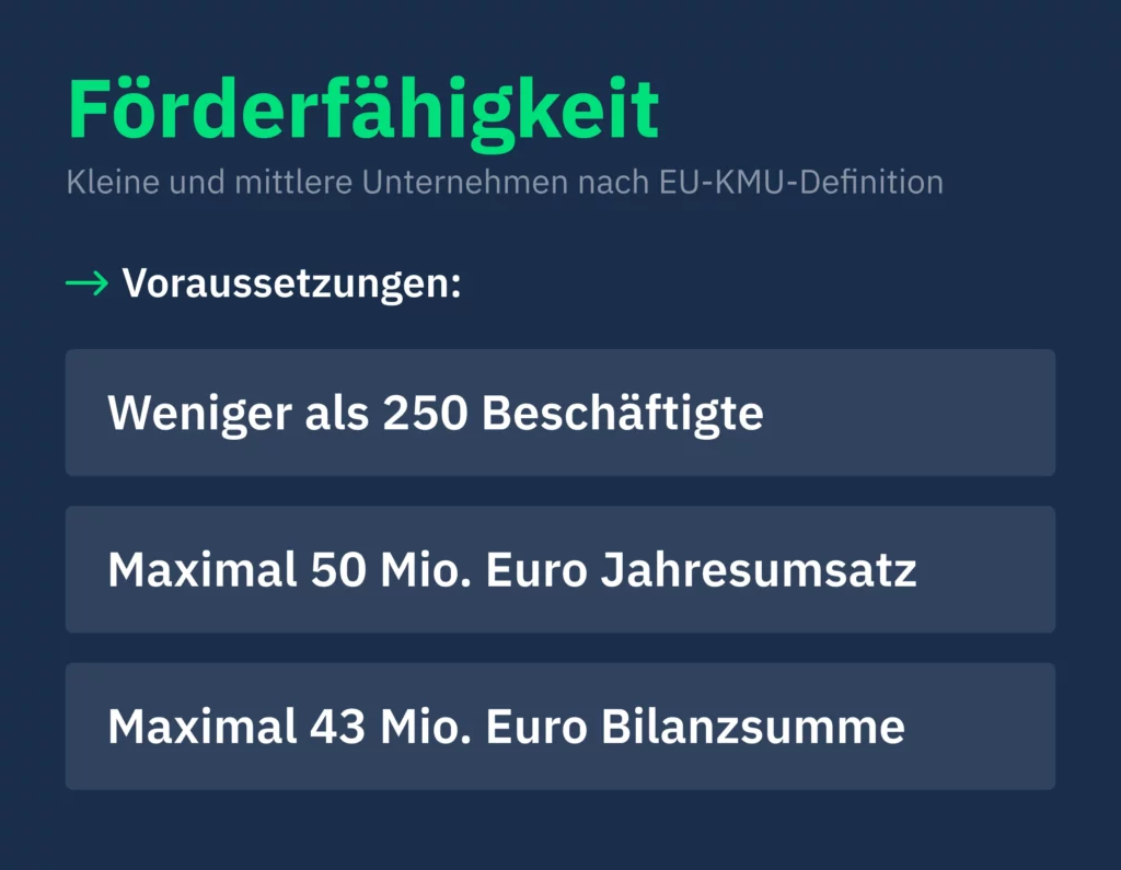 Voraussetzungen KMU Förderfähigkeit KfW Deutsche Firmenkredit Partner